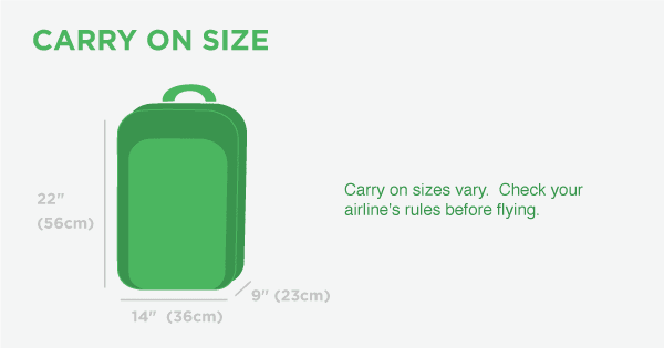 alaska carry on luggage size