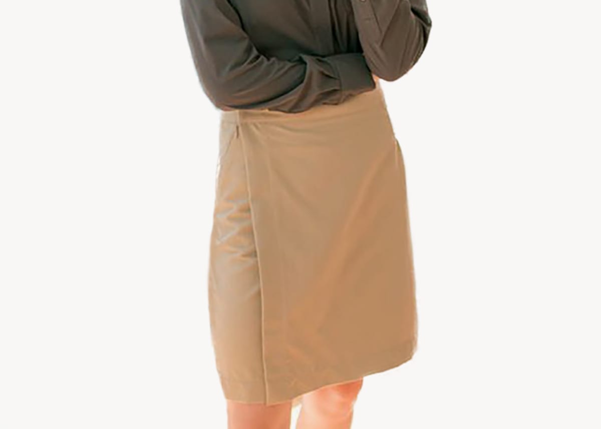 The Travel Wrap Skirt by Clothing Arts lets women ditch their