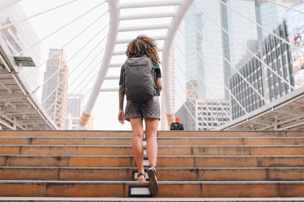 A woman exploring Bangkok.