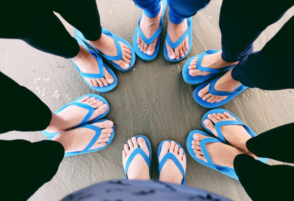 feet and flip flops