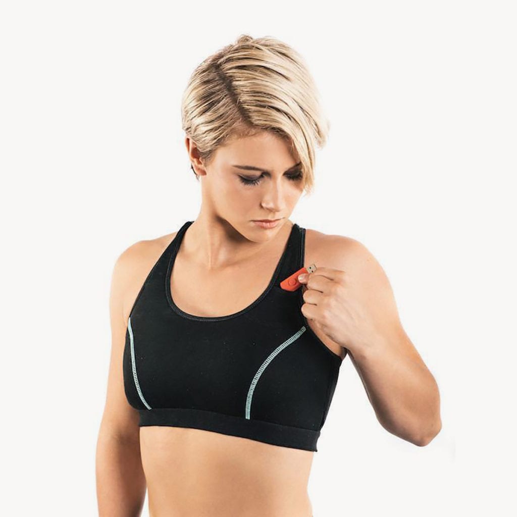 The Ultra-Light Travel Bra with Pockets - Black