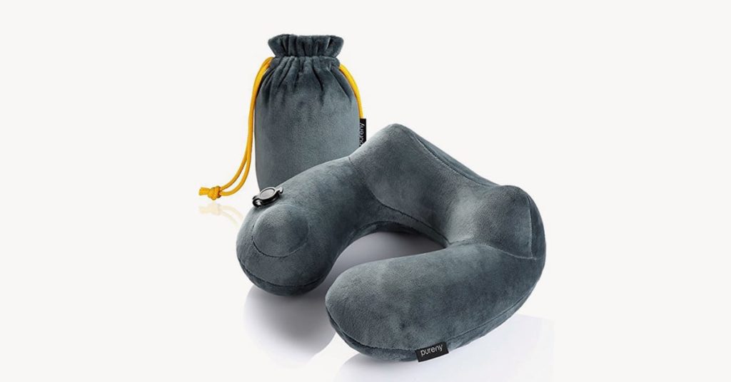 This Inflatable Neck Pillow Is a Travel Must-have