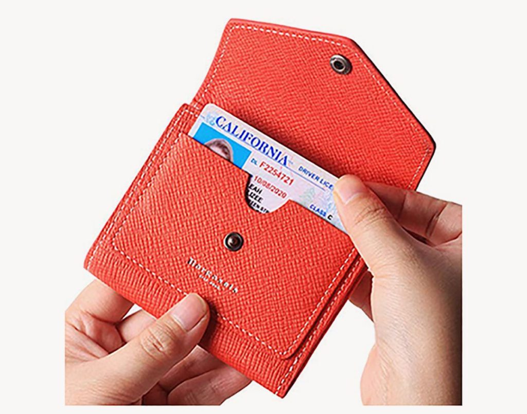 Borgasets Small Wallet for Women Genuine Leather RFID Blocking Card Holder Organizer Pocket Compact Bifold Ladies Mini Purse