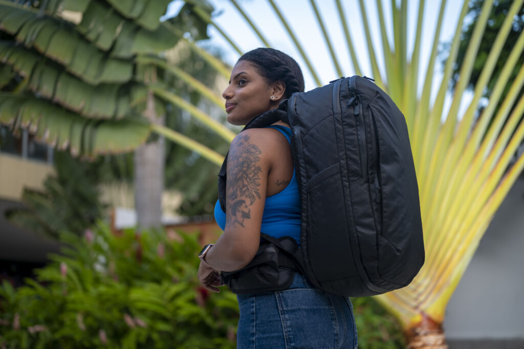 women in tortuga travel backpack