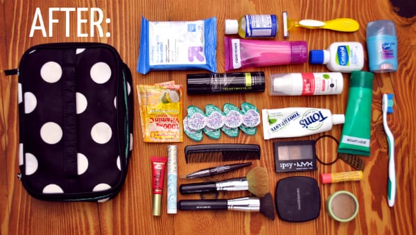 best way to pack toiletries in suitcase