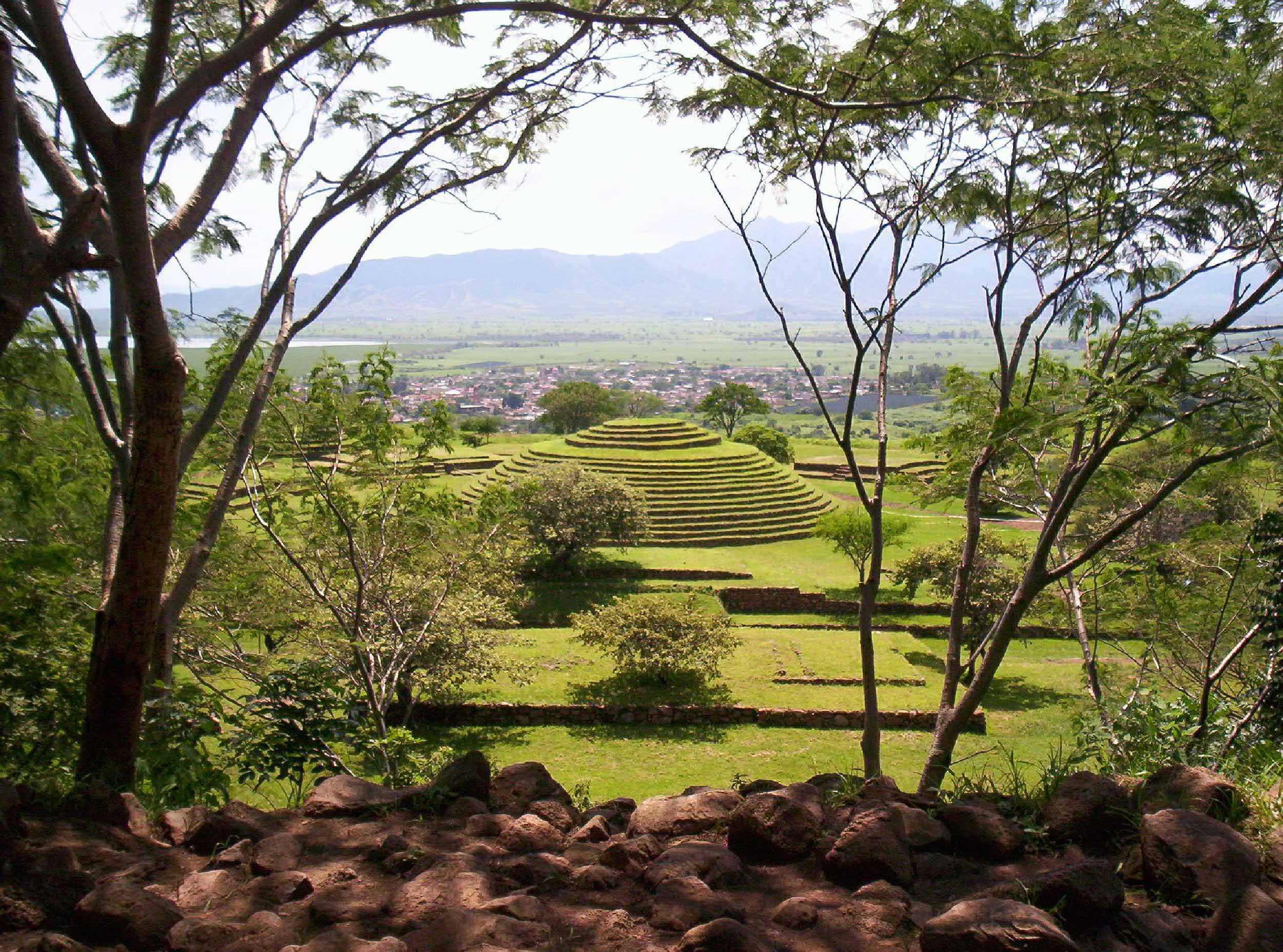 A verdant historical site in Mexico.
