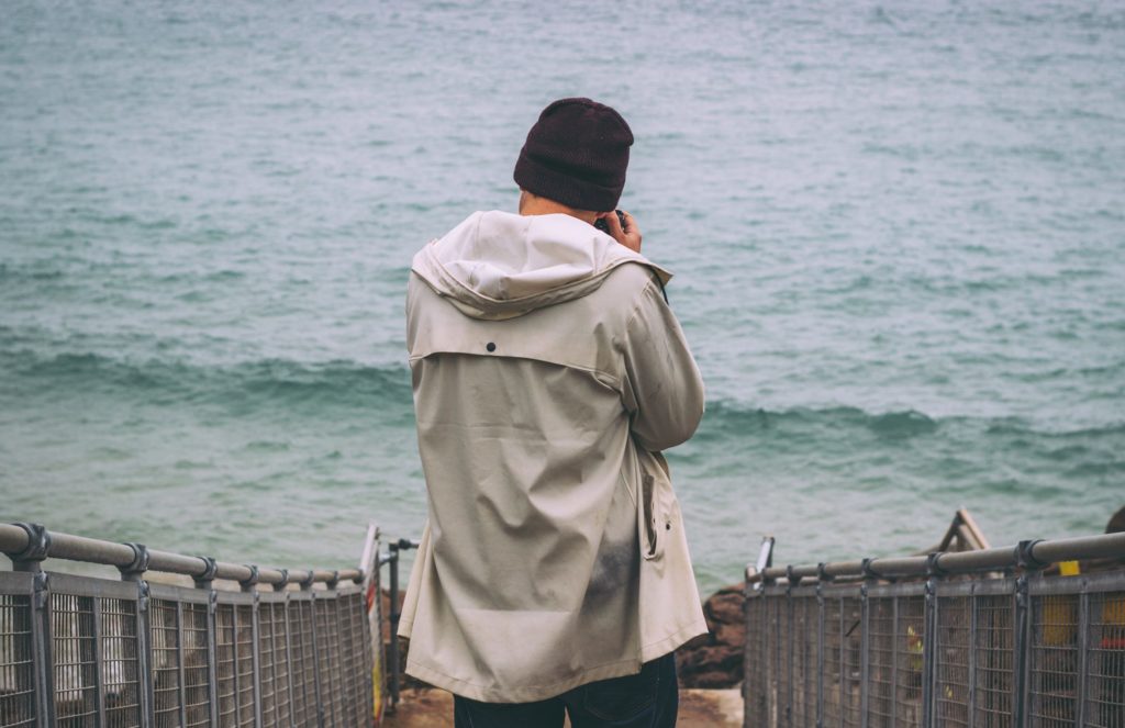 rain jacket ocean