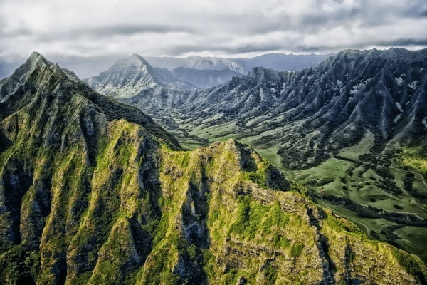 The mountains of Hawaii.