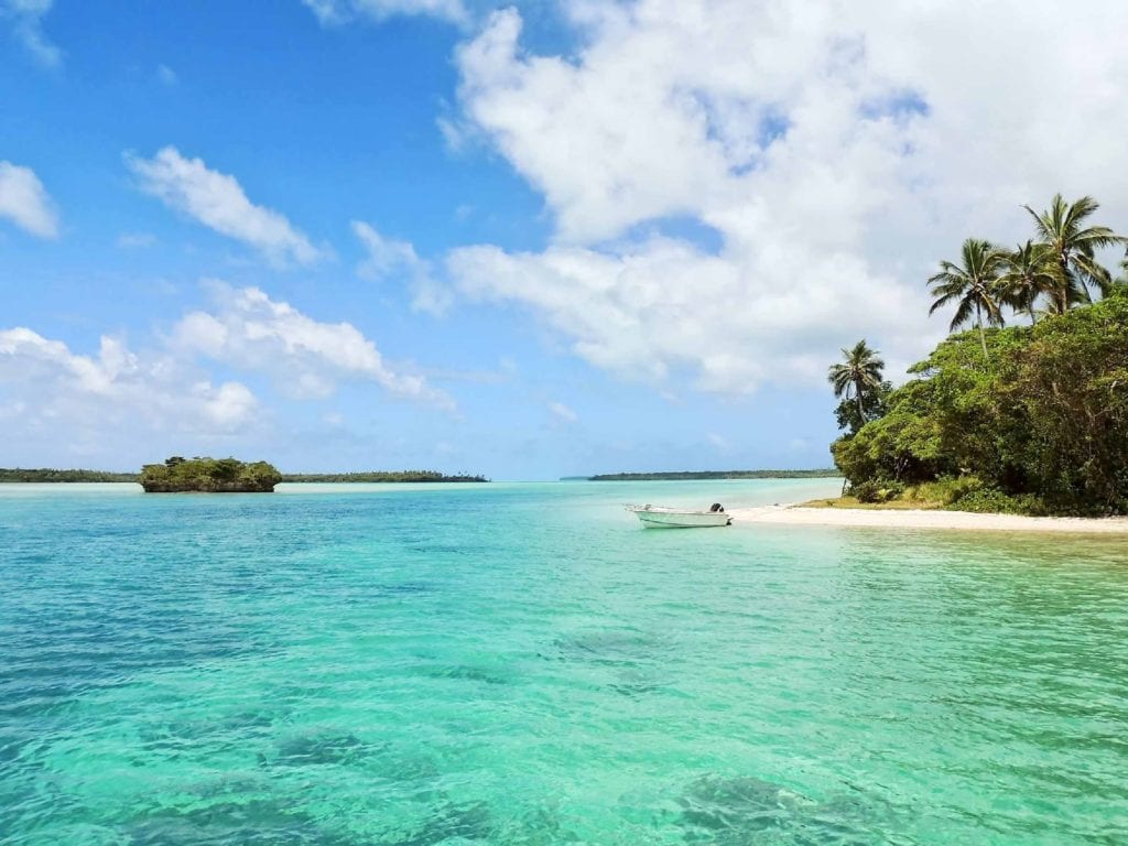 A beautiful blue lagoon.